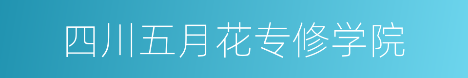 四川五月花专修学院的同义词