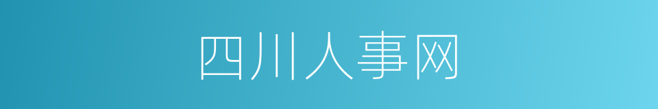 四川人事网的同义词