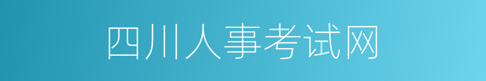 四川人事考试网的同义词