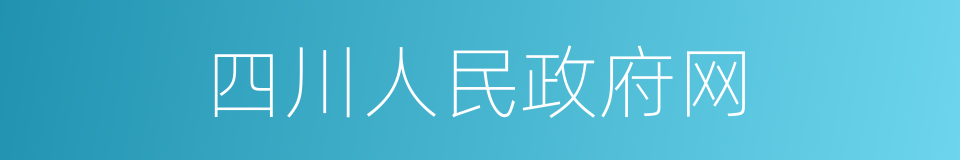 四川人民政府网的同义词