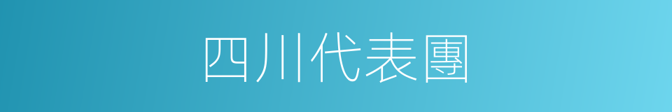 四川代表團的同義詞