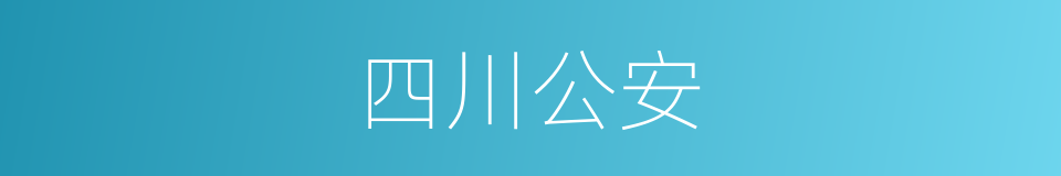 四川公安的同义词