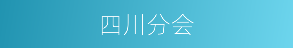 四川分会的同义词