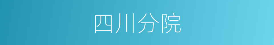 四川分院的同义词