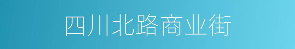 四川北路商业街的同义词