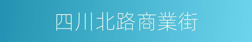 四川北路商業街的同義詞