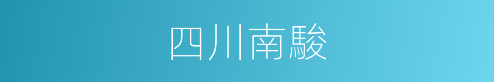 四川南駿的同義詞