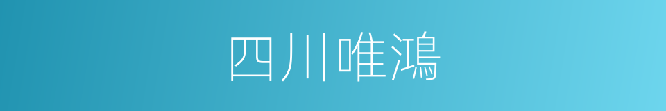 四川唯鴻的同義詞