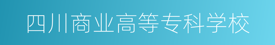 四川商业高等专科学校的同义词