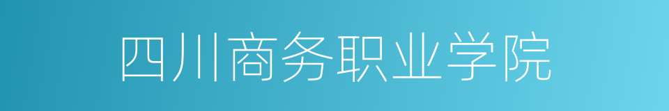 四川商务职业学院的同义词