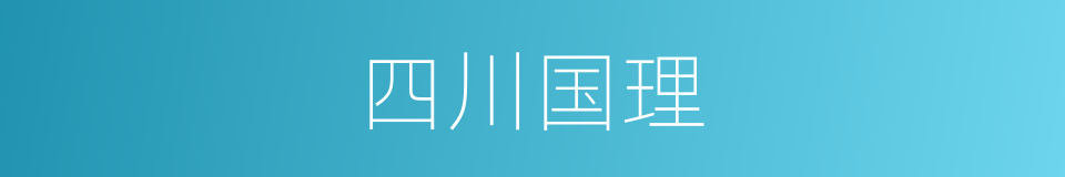 四川国理的同义词