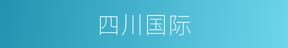 四川国际的同义词