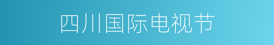 四川国际电视节的同义词