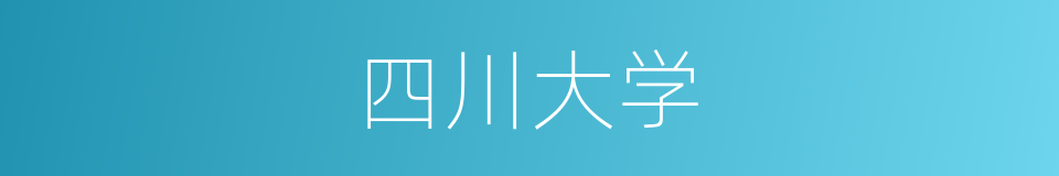 四川大学的同义词