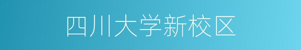 四川大学新校区的同义词