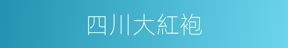 四川大紅袍的同義詞