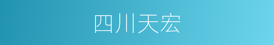 四川天宏的同义词