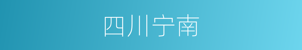 四川宁南的同义词