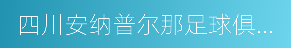 四川安纳普尔那足球俱乐部的同义词