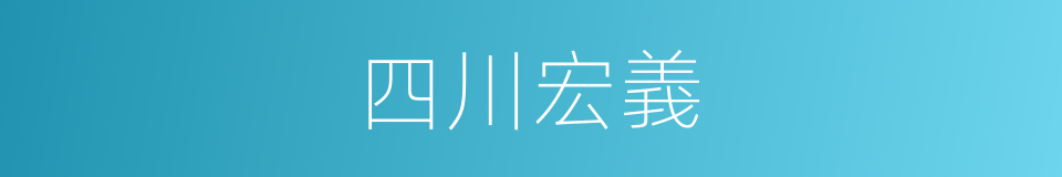 四川宏義的同義詞