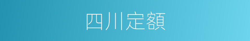 四川定額的同義詞