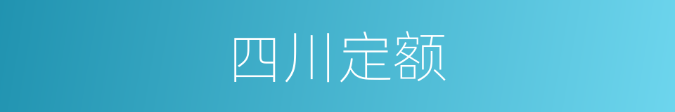 四川定额的同义词