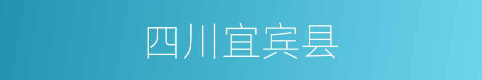 四川宜宾县的同义词