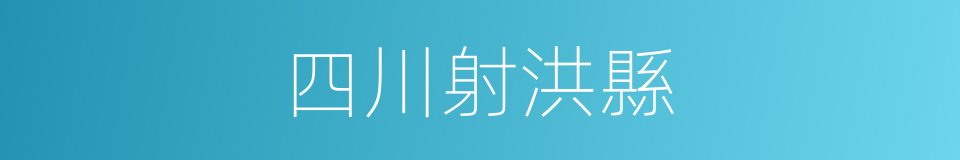 四川射洪縣的同義詞