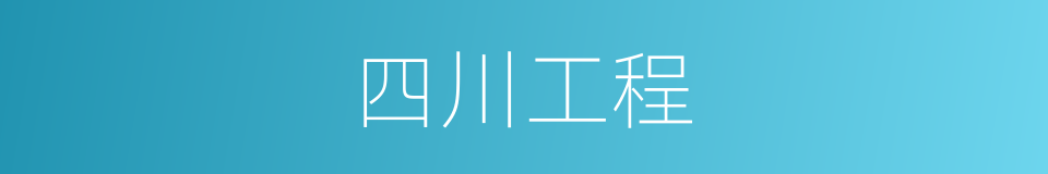 四川工程的同义词