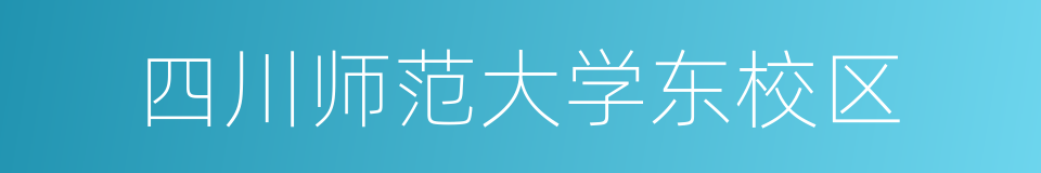 四川师范大学东校区的同义词