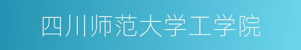 四川师范大学工学院的同义词