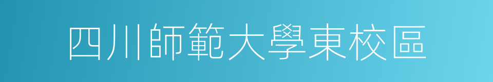 四川師範大學東校區的同義詞