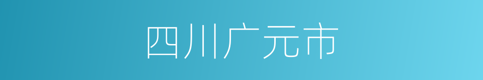 四川广元市的同义词