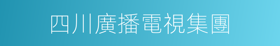 四川廣播電視集團的同義詞