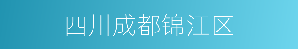 四川成都锦江区的同义词