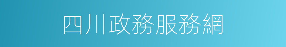 四川政務服務網的同義詞