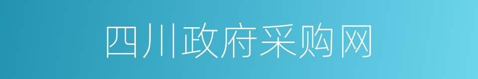 四川政府采购网的同义词