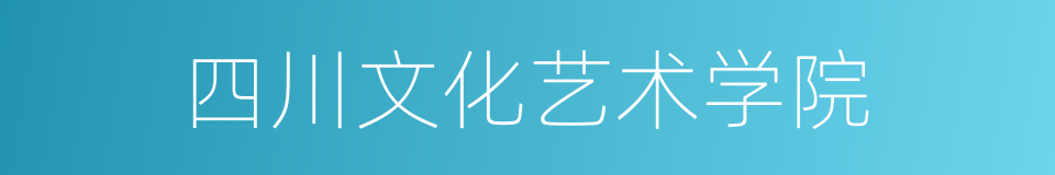 四川文化艺术学院的同义词
