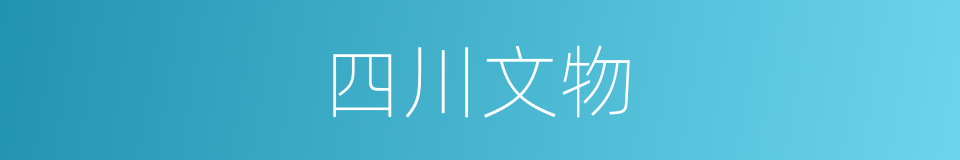 四川文物的同义词