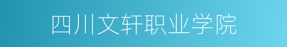 四川文轩职业学院的同义词