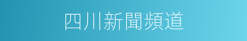 四川新聞頻道的同義詞