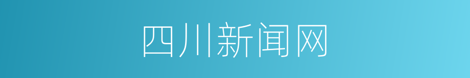 四川新闻网的同义词