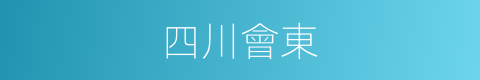 四川會東的同義詞