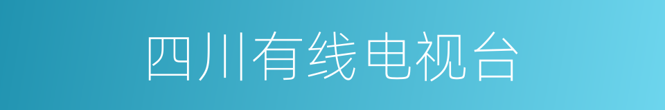 四川有线电视台的同义词