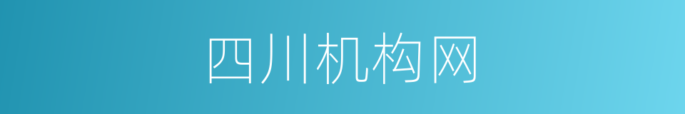 四川机构网的同义词