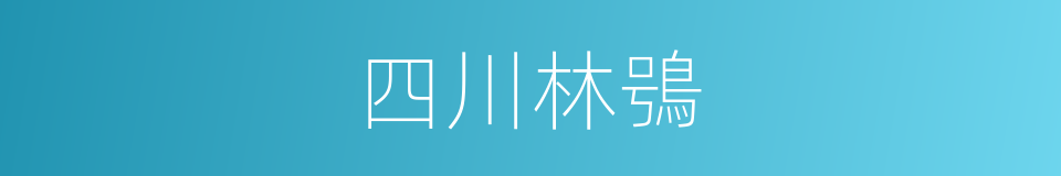 四川林鴞的同義詞