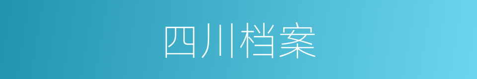 四川档案的同义词