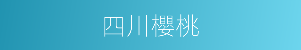 四川櫻桃的同義詞