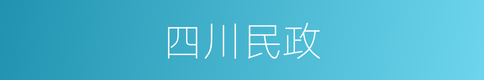 四川民政的同义词