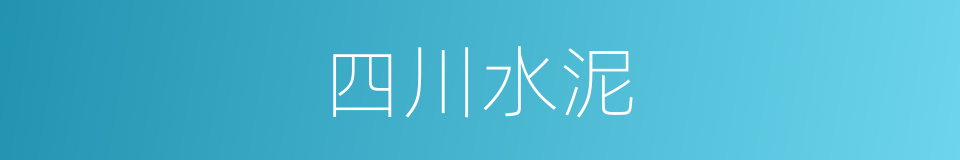 四川水泥的同义词